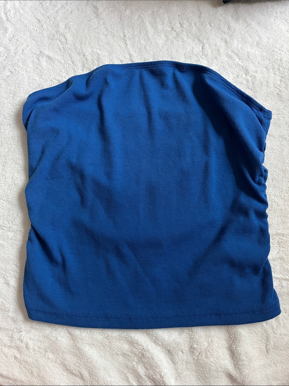 Blue Women's Strapless Tube Top - Classic Solid